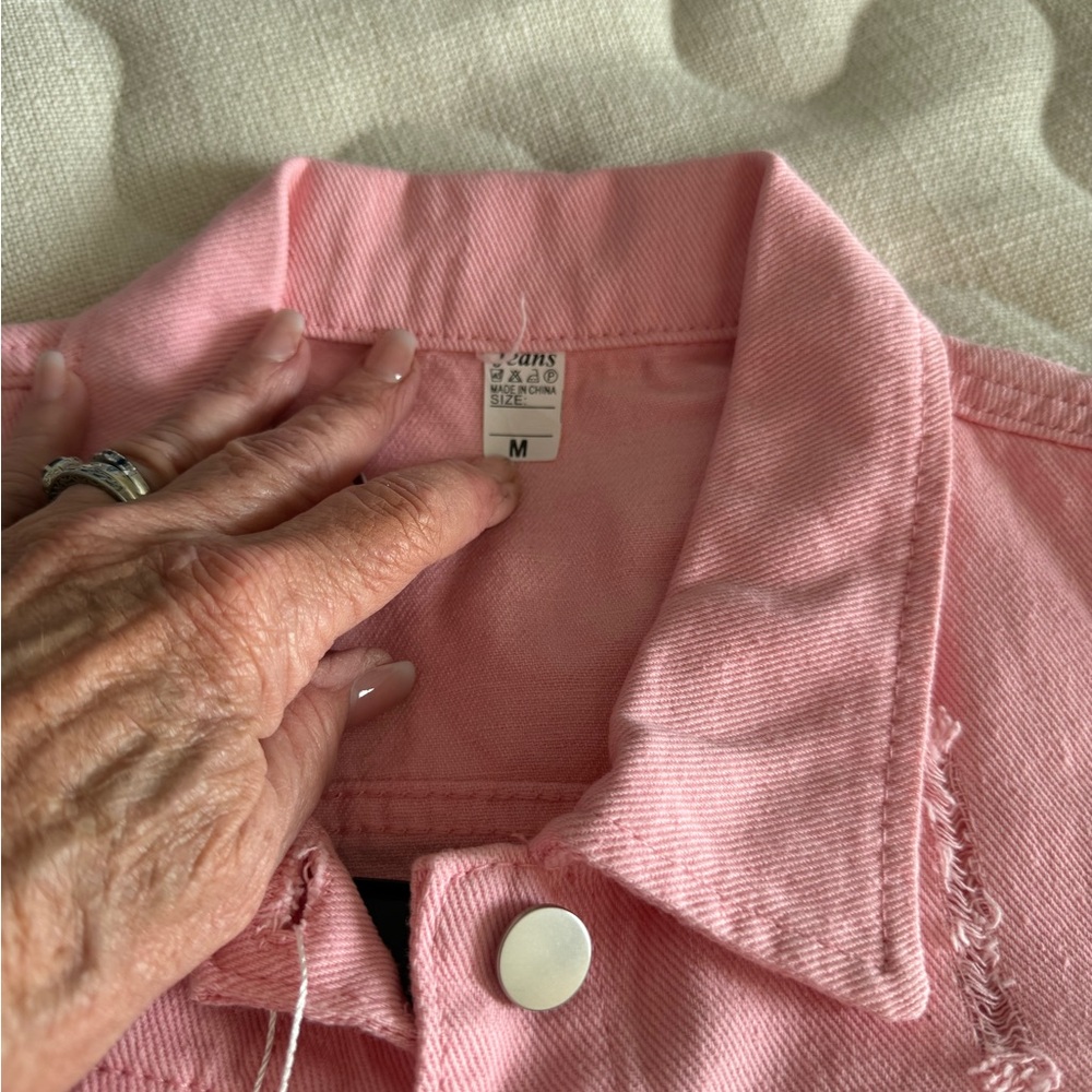 New with tags Women's Pink Denim Vest